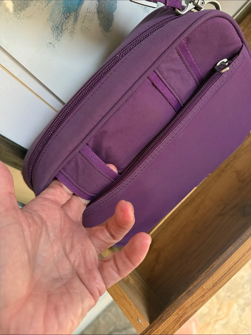 lug Quilted Violet Crossbody Bag